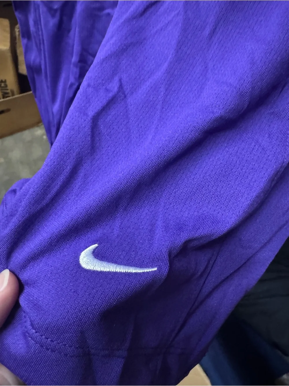 Nike ladies Purple V-Neck Dri-FIT Polo size medium